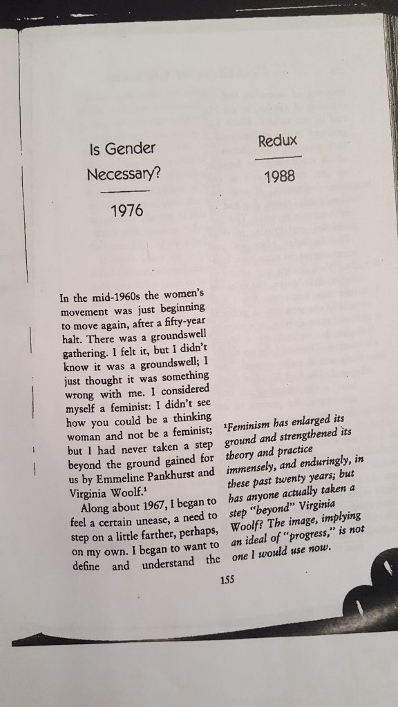 A copy of Ursula Le Guin essay described in the text.