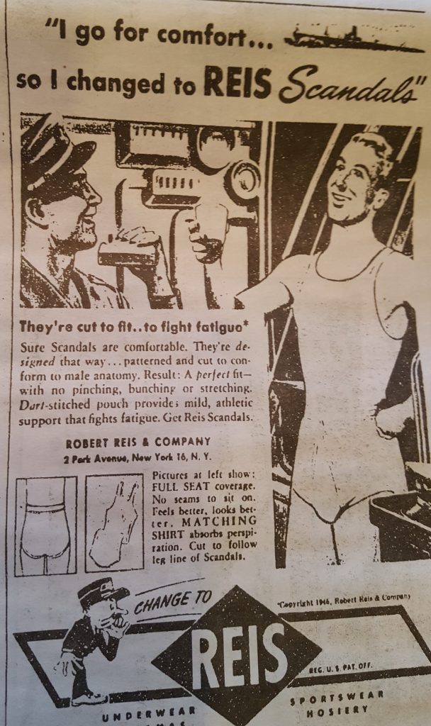 Photo of 1942 ad for REIS Scandals