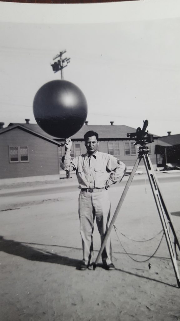 Picture of Peter holding a weather balloon