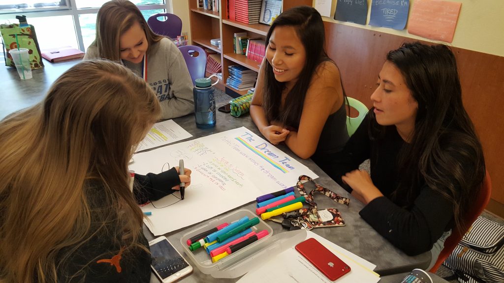 No hurry; this photo shows kids working on their model.